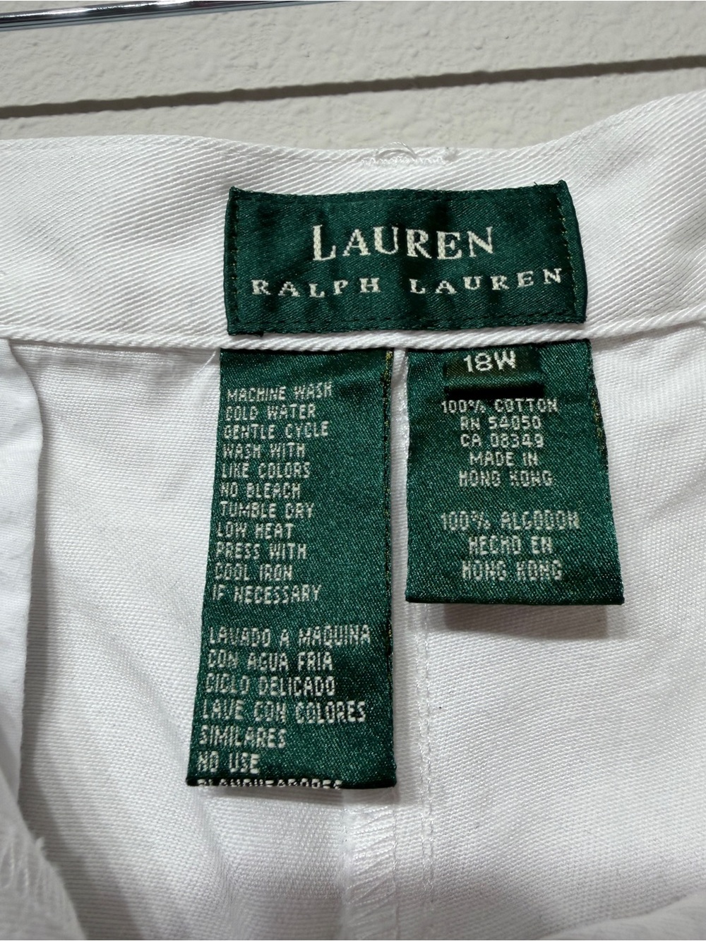Lauren Ralph Lauren 100% Cotton Pleated Mom Shorts Size 18W Country Golf Club - Picture 3 of 8